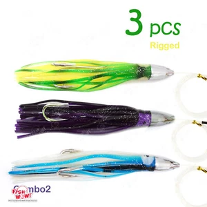 3 piezas de pescado ¡WOW! Señuelo de arrastre de doble gancho doble gancho bala de pesca de 7 - Imagen 1 de 12