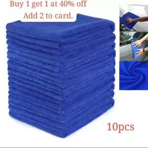 10pc Microfiber Cleaning Cloth Towel No-Scratch Rag Polishing Detailing Car Wash - Picture 1 of 7