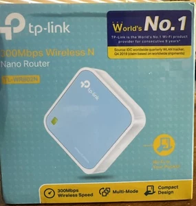 TP-Link Network TL-WR802N 300Mbps Wireless N Nano Router 2.4Ghz NEW Multi-Mode - Picture 1 of 6