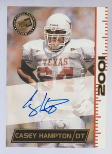 Casey Hampton 2001 Pase de Prensa Novato Autógrafo SP RC EN TARJETA AUTOMÁTICA Texas Steelers - Imagen 1 de 2