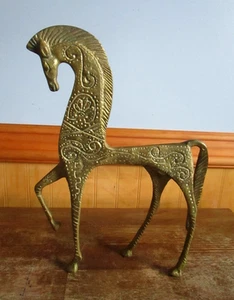 Griechische Messing Pferd Skulptur repräsentiert Reichtum & Wohlstand - Bild 1 von 9