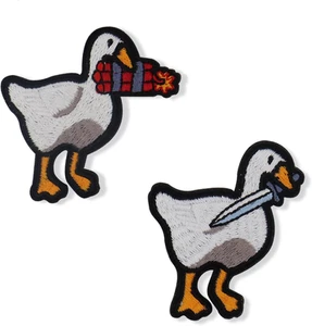 2 PCS Cute Embroidery Patches, Duck with Knife and Explosive Morale Patch, Fu... - Picture 1 of 12