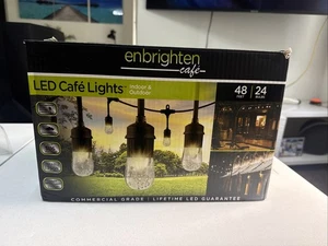 Enbrighten 31664 Cafe LED Lights 48ft 24 Acrylic Bulbs (g008) - Picture 1 of 8