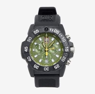 Reloj de buceo Luminox Navy SEAL cronógrafo XS.3597 esfera verde 45 mm CARBONOX Foto 1 de 4
