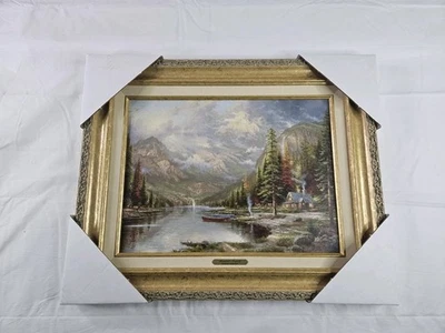 Thomas Kinkade Mountain Majesty Framed Print 21.5" x 17.25" COA I 2002 Edition - Image 1 of 4