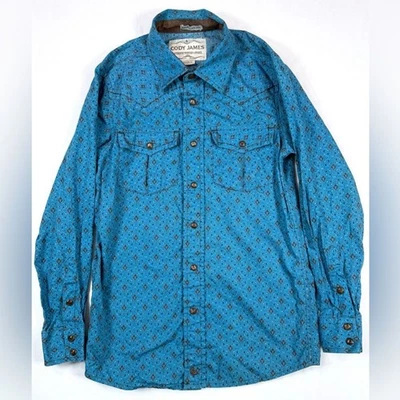 Camisa CODY JAMES Niños Western Yugo Rodeo Vaquero Perla A Presión Con Botones S Granja Foto 1 de 4