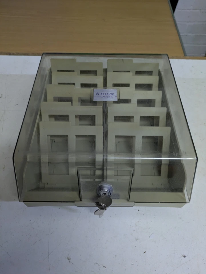 3.5 floppy disk storage box. With Dividers And Keys - Image 1 of 1