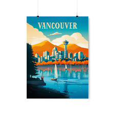 Vancouver, Poster Print Canvas, Home Decor, Souvenir, Gift For Travel Lover