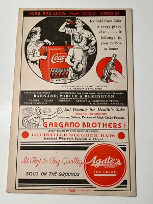1936 ROCHESTER RED WINGS VS MONTREAL ROYALS MINOR LEAGUE BB Program - Image 1 of 4