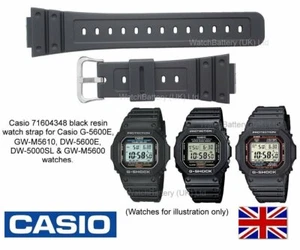 Original Casio Uhrenarmband Band DW-5600 DW-5000 G-5600E G-5700 GW-M5610 GW-M5600 - Bild 1 von 6