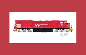 Vermont Railway SD70M-2 11"x17" Matted Print Andy Fletcher signed - Picture 1 of 1