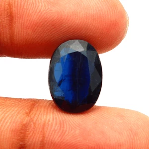 9.16 CT Natural Blue Kyanite Untreated 15mmx11mm Oval Faceted Cut Loose Gemstone - Picture 1 of 13