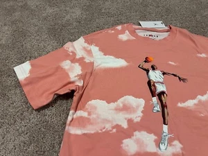 NIKE AIR JORDAN retro 1 i v 5 clouds t shirt pink peach dunk contest rare 23 M - Picture 1 of 4