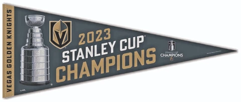 VEGAS GOLDEN KNIGHTS 2023 STANLEY CUP CHAMPIONS PREMIUM PENNANT 12"X30" NHL Cover