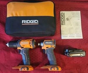 RIDGID R86001 Compact Drill & R872311 Impact Driver W/ 1 Battery - Picture 1 of 11