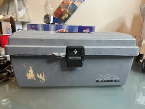 Vintage 1987 Flambeau Model 17800 Gray Copolymer Resin Portable 16" Tool Box USA - Picture 1 of 8
