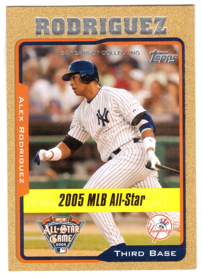 2005 TOPPS UPDATE GOLD #UH176 ALEX RODRIGUEZ 2005 ALL-STAR #0002/2005 - Image 1 of 1