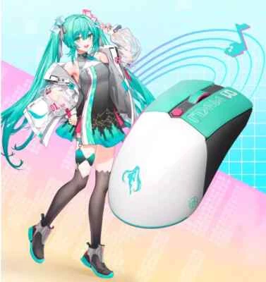 ASUS co-branded TX Gaming/Hatsune Miku Vocaloid Wireless Mouse 12000 DPI 65g - Image 1 of 4
