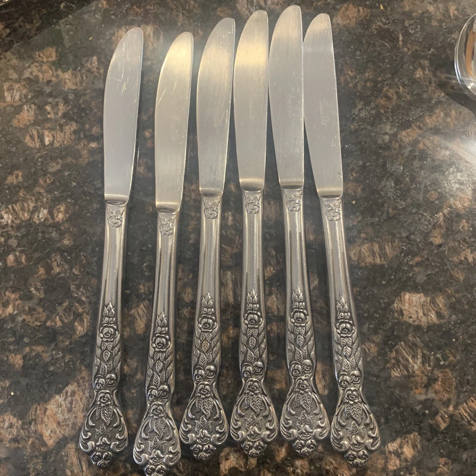 Juego de 3 cuchillos de cena de acero inoxidable vintage VERSALLES MSI Japón Foto 1 de 1