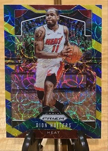 2019 Prizm Blue Yellow & Green Scope #148 Dion Waiters Miami Heat - Picture 1 of 2