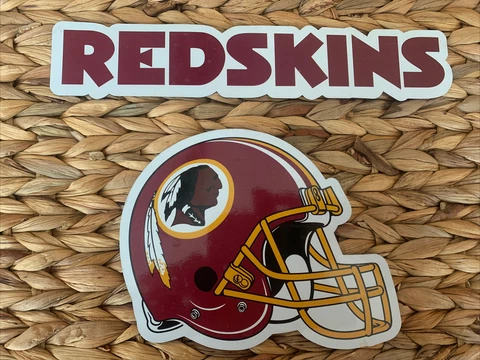 WASHINGTON REDSKINS Helmet + Car Refrigerator Magnetic Clings SET of 2 ❤️tb Cover
