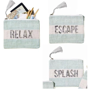 Seaside Blue Sequin Carryall Bag - Picture 1 of 4