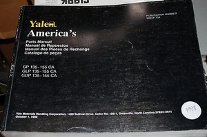 YALE Model GP 135 155 GLP GPD Forklift Parts Manual book catalog list spare 1998 - Picture 1 of 6