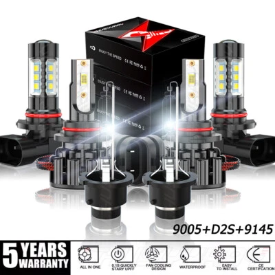 Para Lexus RX330 2004-2006 6X LED Faro haz alto y bajo + Kit de faros antiniebla Foto 1 de 4