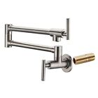  Pot Filler Faucet,Finish and Dual Swing Joints Design Wall Mount Brushed Nickel
