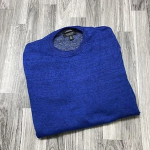 NORDSTORM Crewneck Pullover Blue Cashmere Blend Knit Sweater Women's Size Large - Picture 1 of 7
