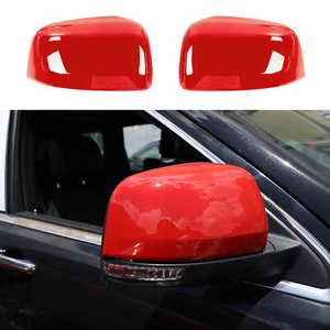 2x Red Rear Side View Mirror Cover For 2011-21 Durango/Grand Cherokee Exterior - Picture 1 of 11