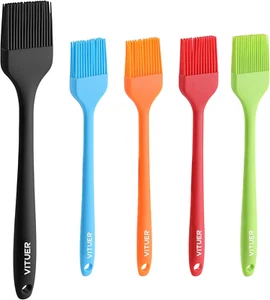 Silicone Basting Pastry Brush, 5 PCS Colorful Silicone Food Brush for Baking Coo - Picture 1 of 12