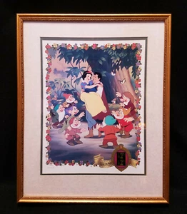 SNOW WHITE & THE SEVEN DWARFS framed Ltd Lithograph art print LIGHT UP Film Cel - Picture 1 of 6