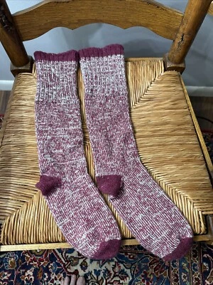 Calcetines de esquí de fondo de colección mezcla de lana largos hasta la rodilla rojos y blancos unisex invierno Foto 1 de 4