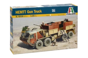 ITALERI 1:35 KIT MEZZO MILITARE HEMTT GUN TRUCK LUNGHEZZA 28 CM ART 6510 - Foto 1 di 1