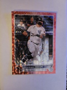 2022 Topps Series 1 Rougned Odor Yankees red ice rainbow foil # /199