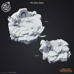 Hero platform style paintable miniature model bases Circle by CastNPlay - Picture 1 of 1
