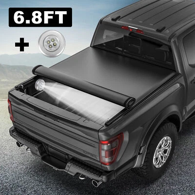 Truck Tonneau Cover 6.8FT Bed Roll-UP For 1999-2025 Ford F-250 F-350 Super Duty Foto 1 de 4
