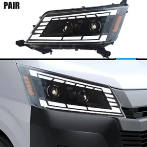 For Toyota Hiace 2019-2022 FULL LED DRL Sequential Signal Projector Headlight - Picture 1 of 9