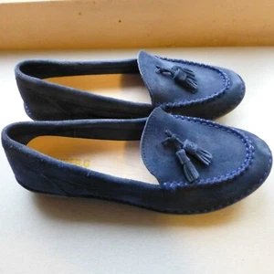 Gouber G Blau Damen Natur Wildleder Halbschuhe Flache Schuhe EU 37, UK 4, US 6, Gratis PP - Bild 1 von 12