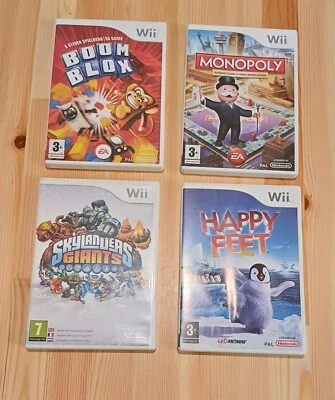 4x Wii Nintendo games bundle MONOPOLY, Boom Blox, Happy Feet, Skylanders Giants - Image 1 of 4