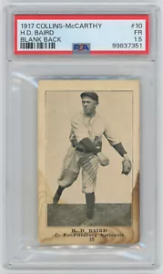 1917 E135 Collins-McCarthy 10 H.D. Baird Blank Back PSA 1.5 710063 - Picture 1 of 2