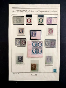 ~ ~ FRANCE NAPOLEON PROOF ERRORS PRINT / ESSAYS / COLOURS TRIAL / ג. - Picture 1 of 1