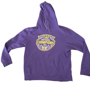 LSU Tigers National Champions 2019 Purple Fanatics Hoodie Pullover L/G - Picture 1 of 6