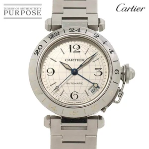 Cartier Cartier Pasha C Meridian GMT W31078M7 Boys Watch Date Silver Automatic - Picture 1 of 7