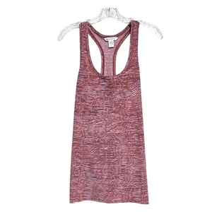 Athleta Ultimate Scoop Tank Size Large Relaxed Fit Mauve Stripe - Picture 1 of 9