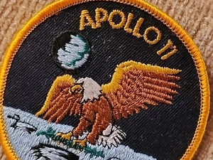 Vintage Apollo 11 Space Mission 4" Embroidered Patch Vintage NOS Astronaut Rare - Picture 1 of 6