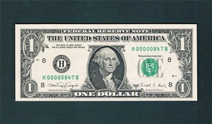 $1.00 1988A Federal Reserve HB-Block(Semi-Low#00000847)~NICE Choicecu &EPQ.!! - Picture 1 of 1
