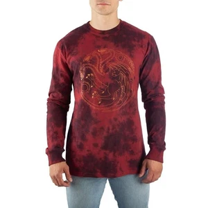 Game of Thrones Shirt Erwachsene Medium rot Batik House of Dragons Pullover Herren M - Bild 1 von 9