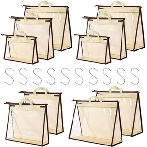 10 Set Handbag Storage Organizer Dust Bags for Purses Handbags Closet, Clear ... - Picture 1 of 8